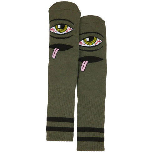 Toy Machine - Bloodshot Eye Sock (Army)